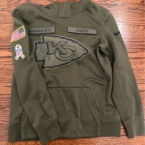Nike Kids Olive Green Kansas City Chiefs Hoodie